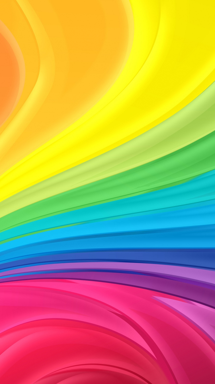 绿色的, 橙色, 黄色的, 分形技术, 圆圈 壁纸 750x1334 允许