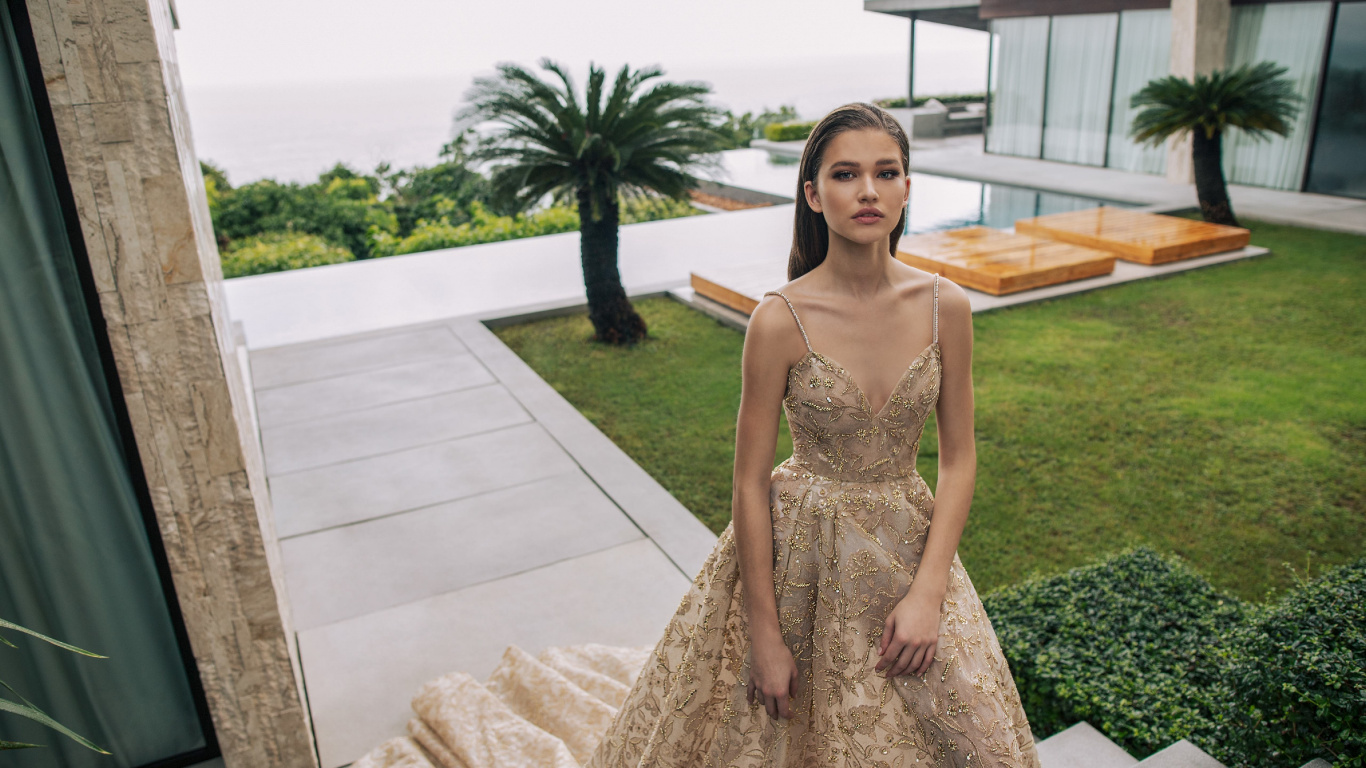 Robe, Robe de Mariée, Bride, Mode, Peau. Wallpaper in 1366x768 Resolution