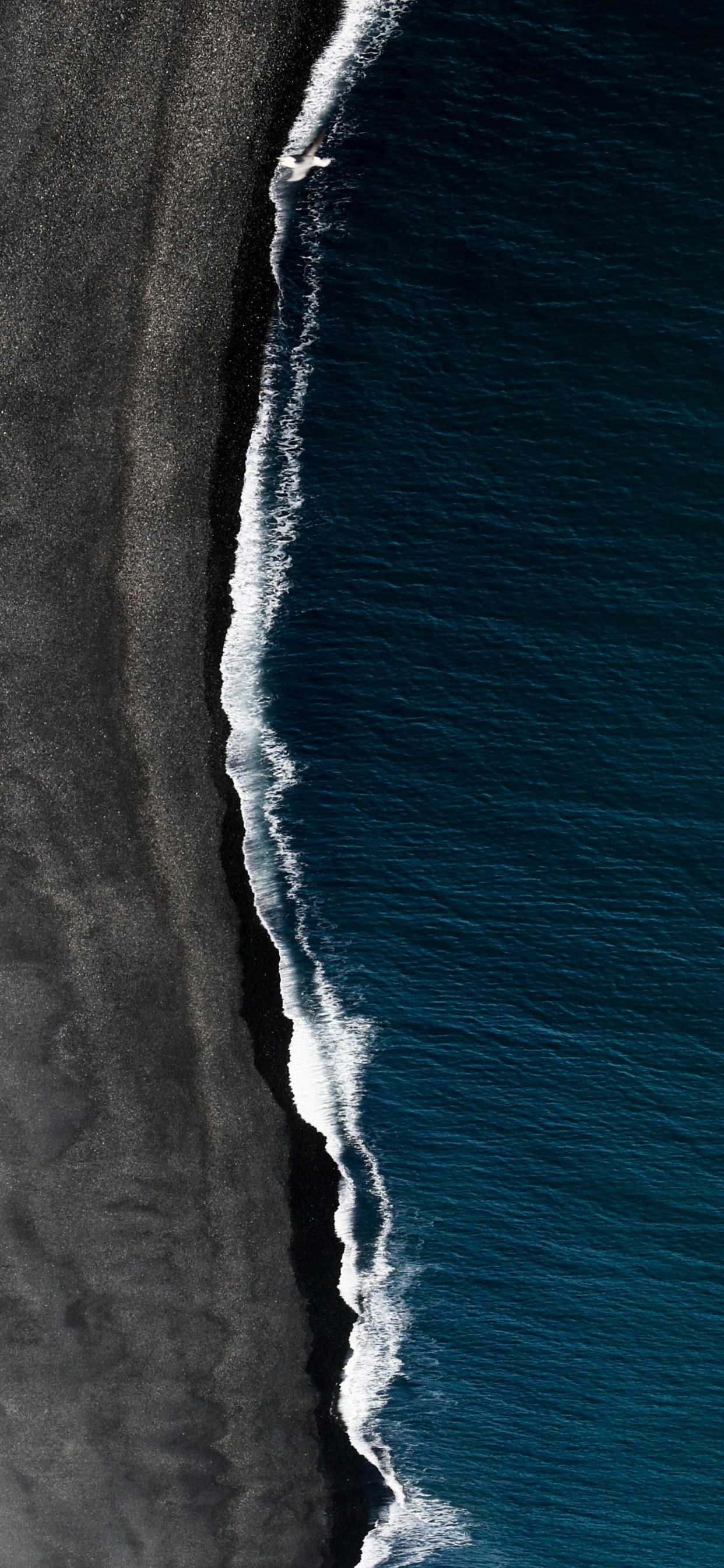 Black Sand Beach Vik, Black Sand, Beach, Sand, Nature. Wallpaper in 1242x2688 Resolution
