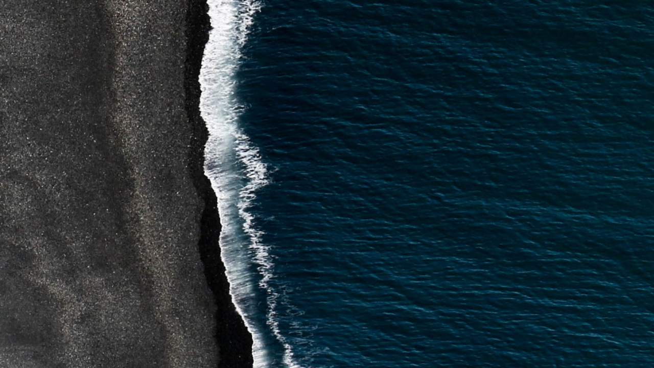 Black Sand Beach Vik, Black Sand, Beach, Sand, Nature. Wallpaper in 1280x720 Resolution