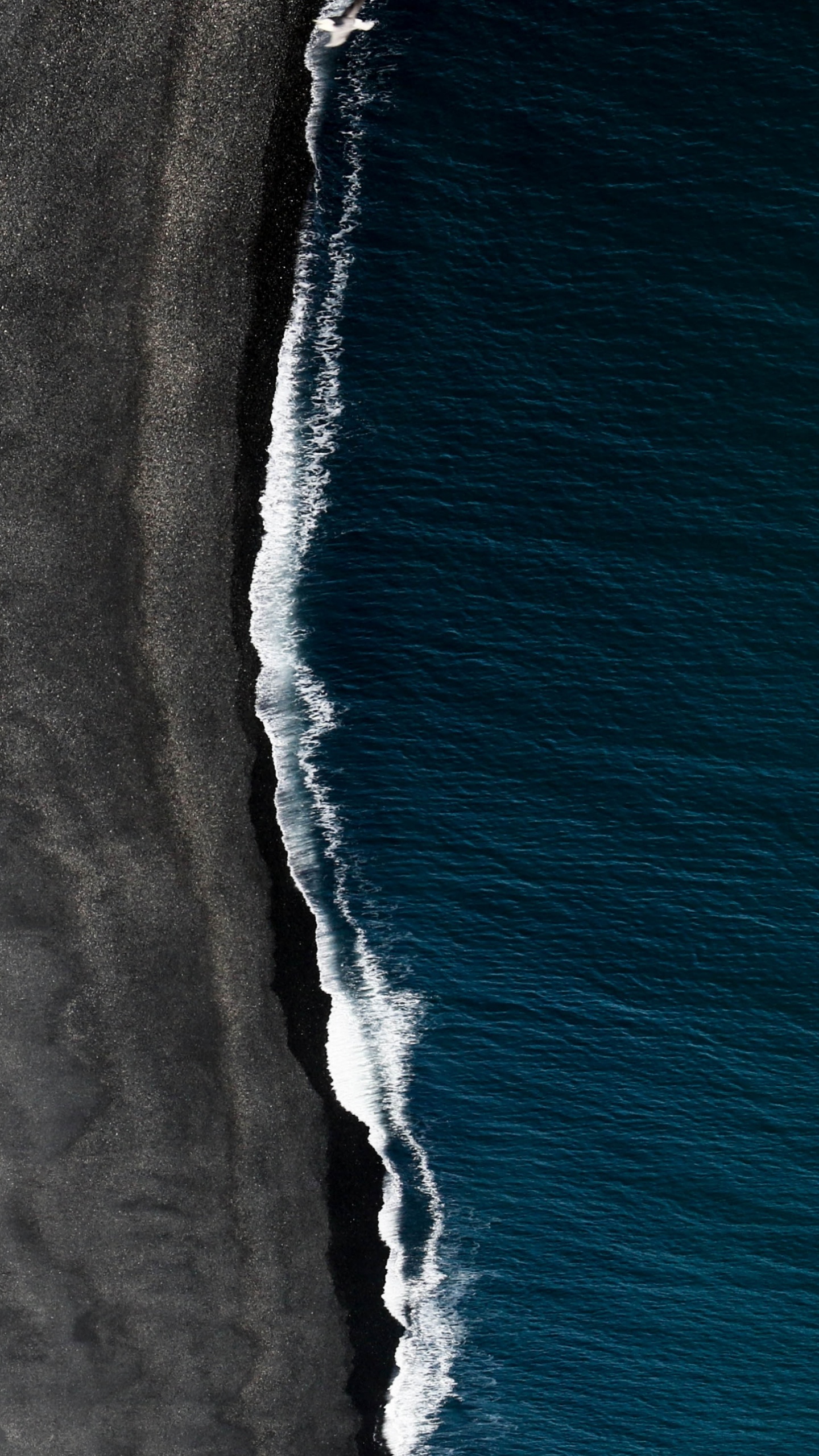 Plage de Sable Noir Vik, Sable Noir, Plage, Sand, Nature. Wallpaper in 1440x2560 Resolution