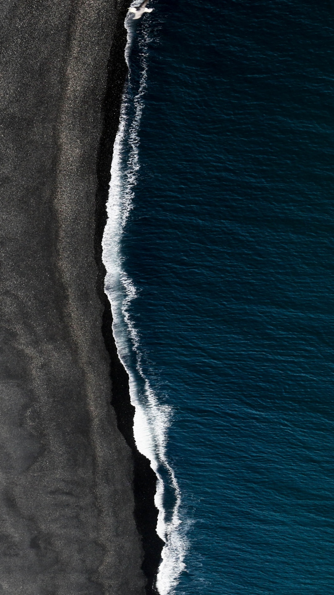 Schwarzer Sandstrand Vik, Schwarzer Sand, Strand, Sand, Natur. Wallpaper in 1080x1920 Resolution