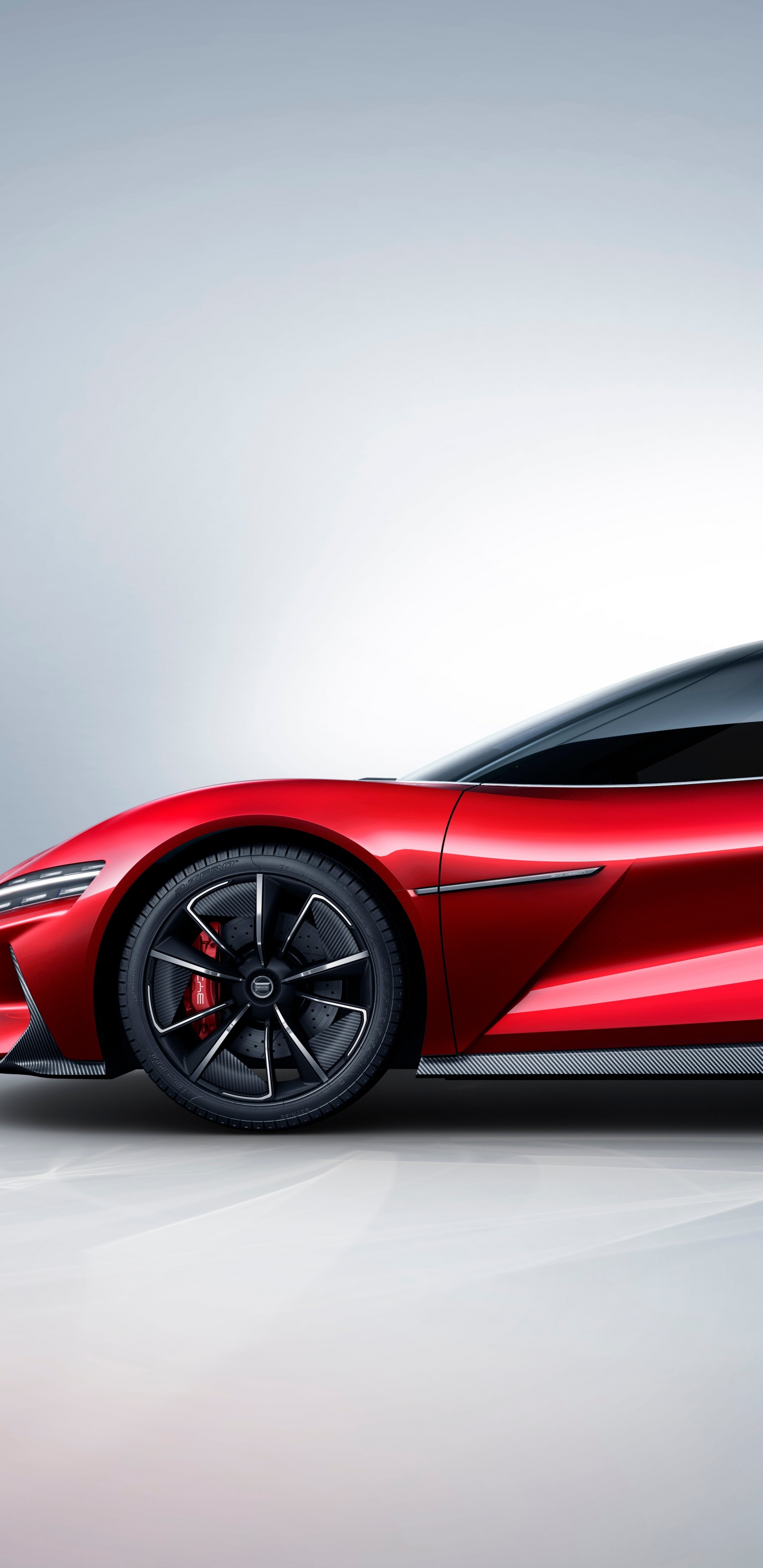 Ferrari 458 Italia Rouge Sur Fond Blanc. Wallpaper in 1440x2960 Resolution