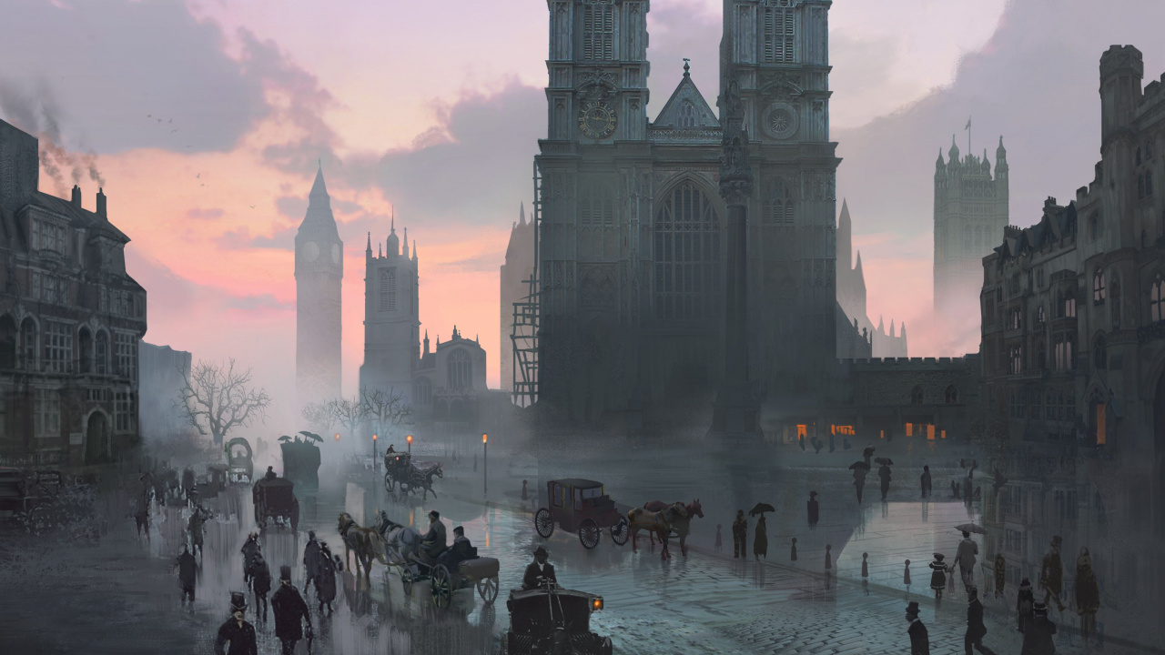 Leute, Die Tagsüber im Park in Der Nähe Des Gebäudes Spazieren Gehen. Wallpaper in 1280x720 Resolution