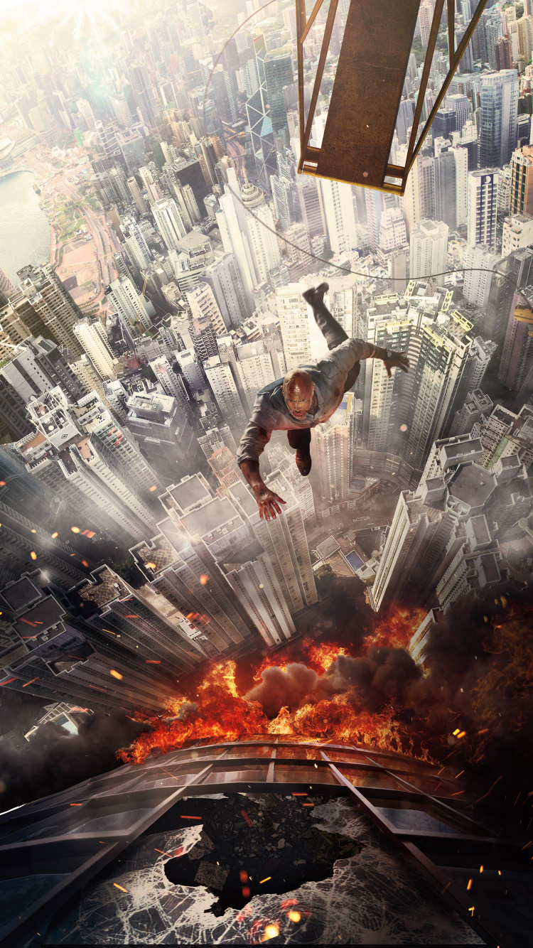 Wolkenkratzer 2018 Plakat, Universal Pictures, Wird Säger, Poster, Wolkenkratzer-Filmplakat. Wallpaper in 750x1334 Resolution