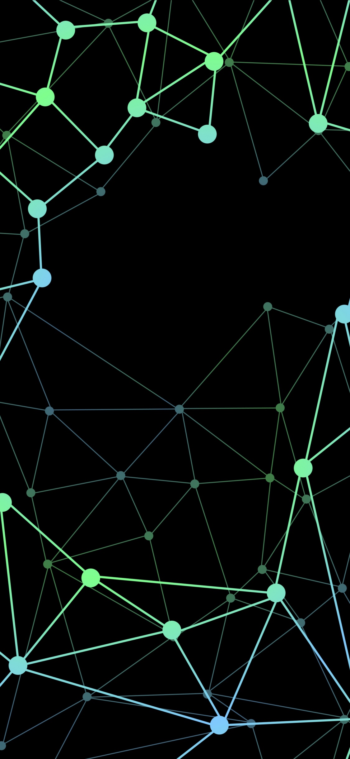 Blaue Und Rote Runde Abbildung. Wallpaper in 1125x2436 Resolution