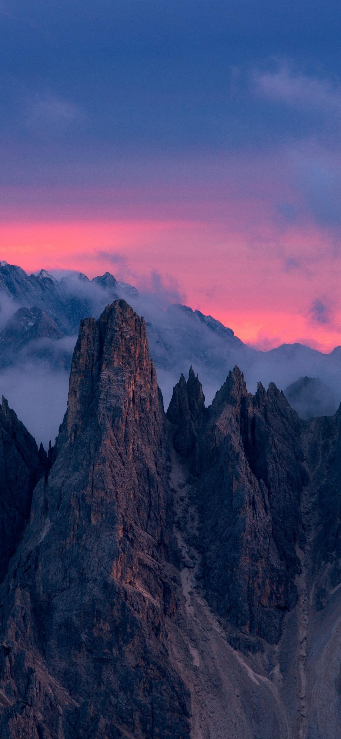 Cadini Group, Lake Misurina, Alps, Mountain, Monte Pelmo. Wallpaper in 1125x2436 Resolution