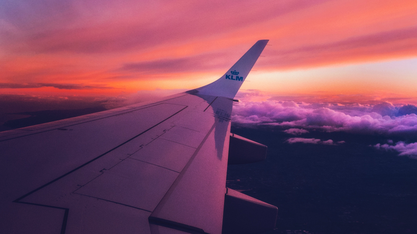 Ala de Avión Blanco y Gris. Wallpaper in 1366x768 Resolution