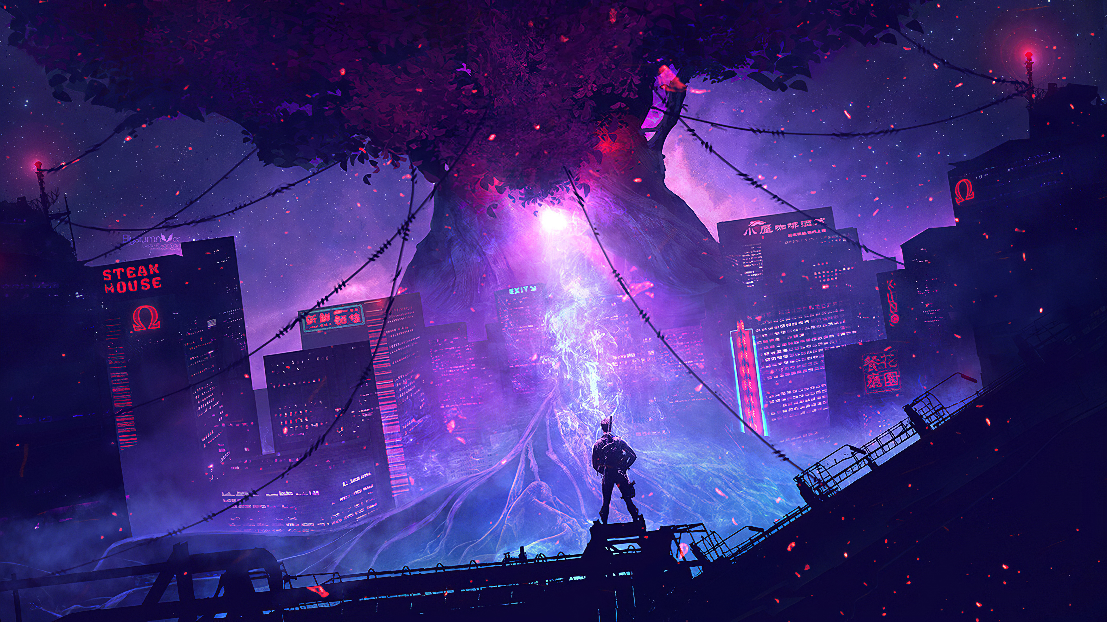 阶段, 艺术, 紫色的, 电力, 紫罗兰色 壁纸 3840x2160 允许