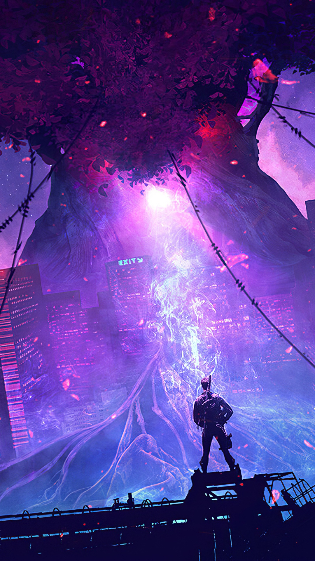 Stage, Art, Plant, Skyscraper, World. Wallpaper in 1080x1920 Resolution