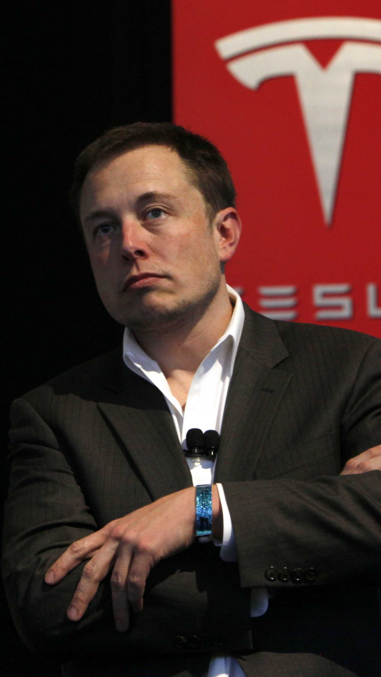 Elon Musk, Tesla Model S, Tesla Model X, Car, Public Speaking. Wallpaper in 750x1334 Resolution