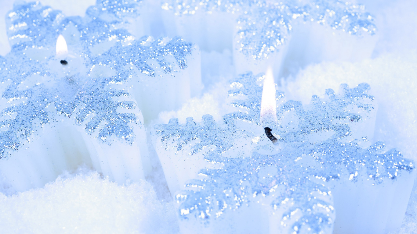 El Día De Navidad, Copo de Nieve, Luz, Nieve, Invierno. Wallpaper in 1366x768 Resolution