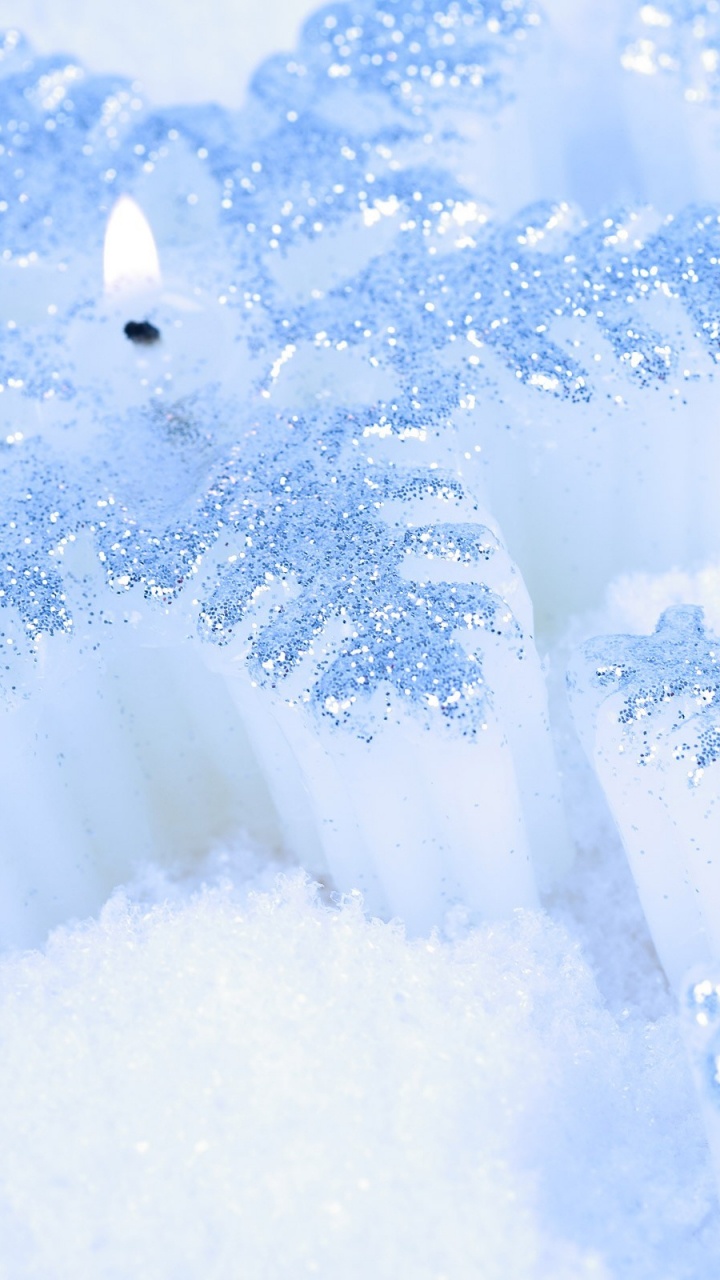 圣诞节那天, 雪花, 光, 冬天, 冻结 壁纸 720x1280 允许