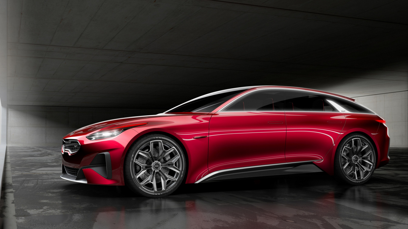 Kia Weiter, Kia Ceed, Car, Kia Stinger, Kia GT Konzept. Wallpaper in 1366x768 Resolution