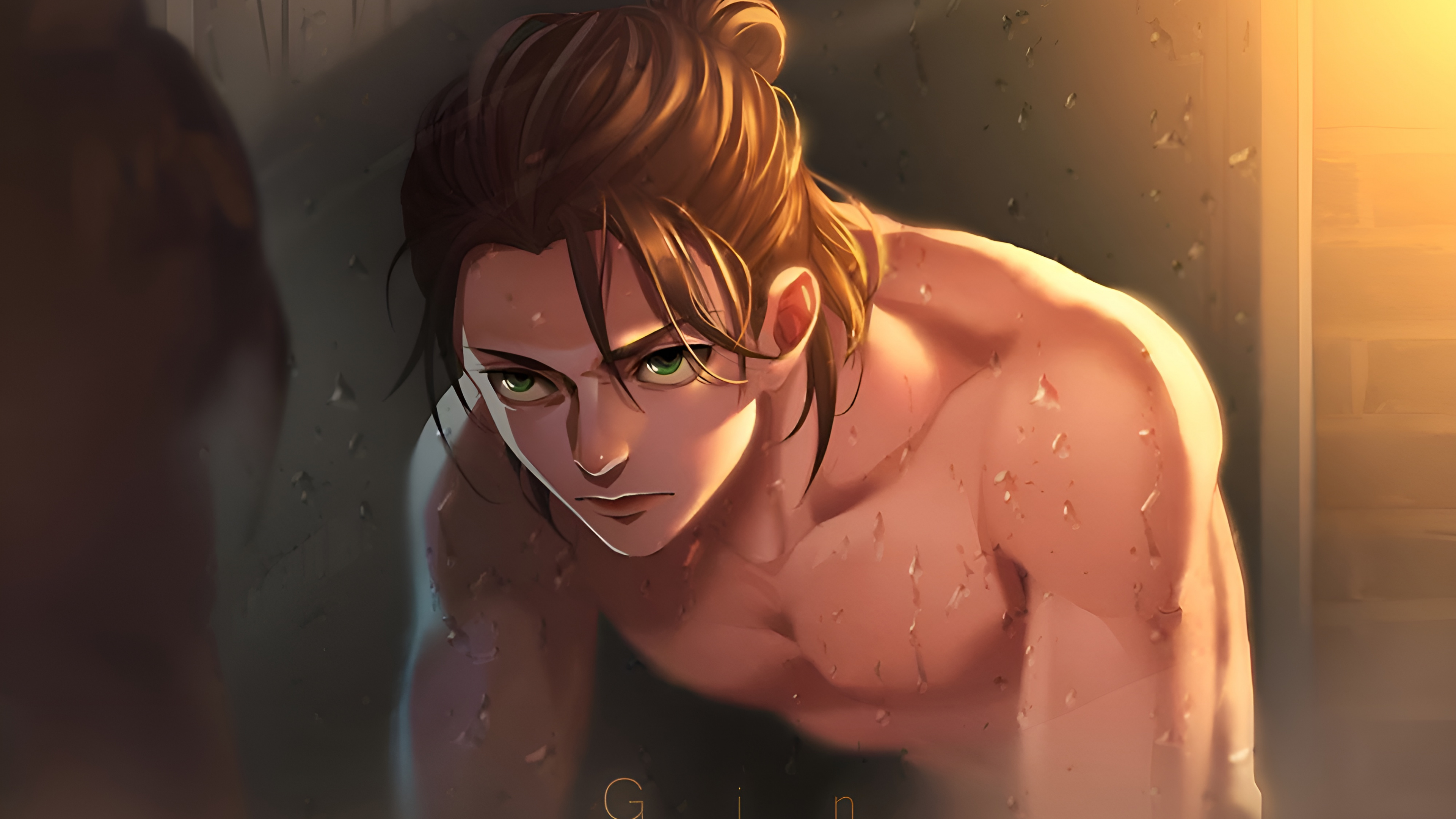 Head, Eren Yeager, Attack on Titan, Mikasa Ackerman, Illustration. Wallpaper in 3840x2160 Resolution