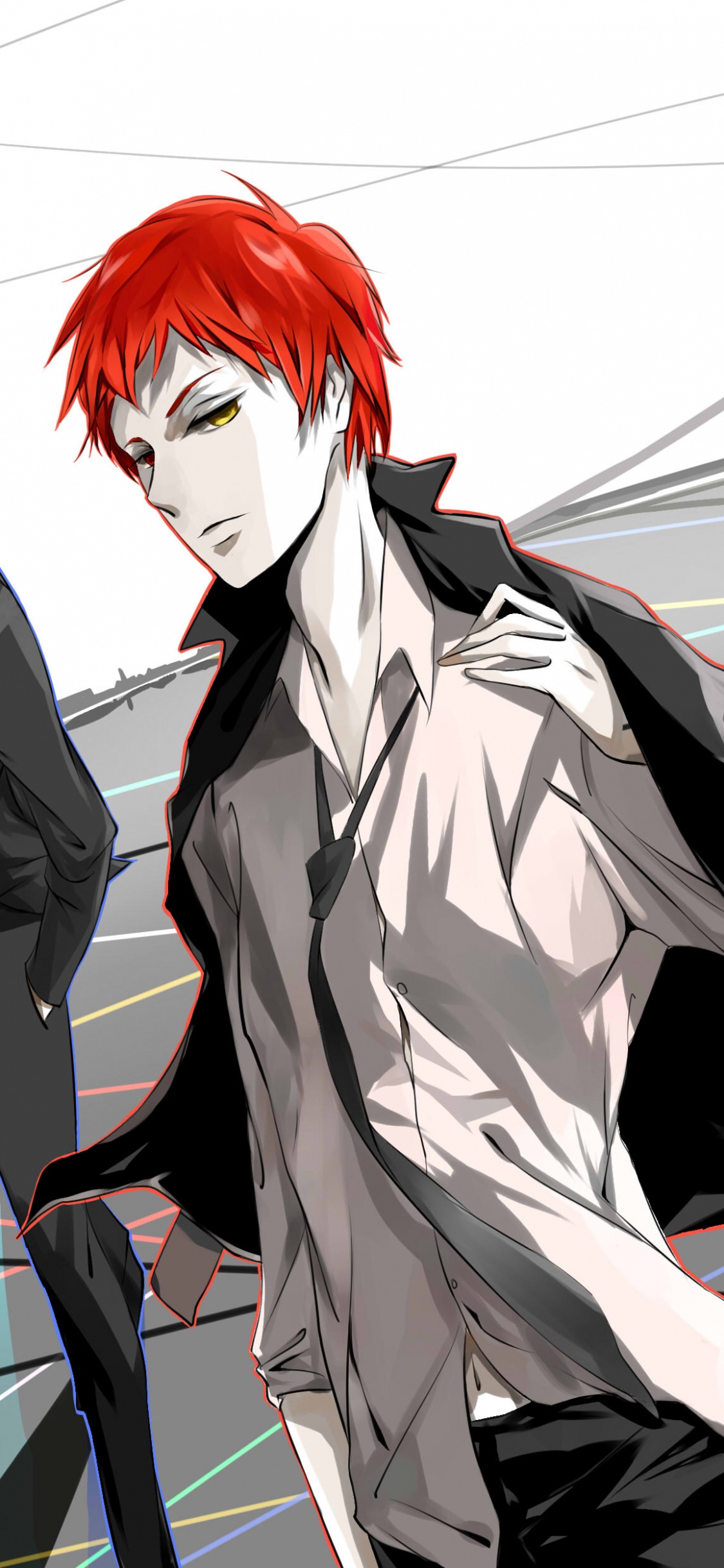 Männliche Und Weibliche Anime-Charaktere. Wallpaper in 1125x2436 Resolution