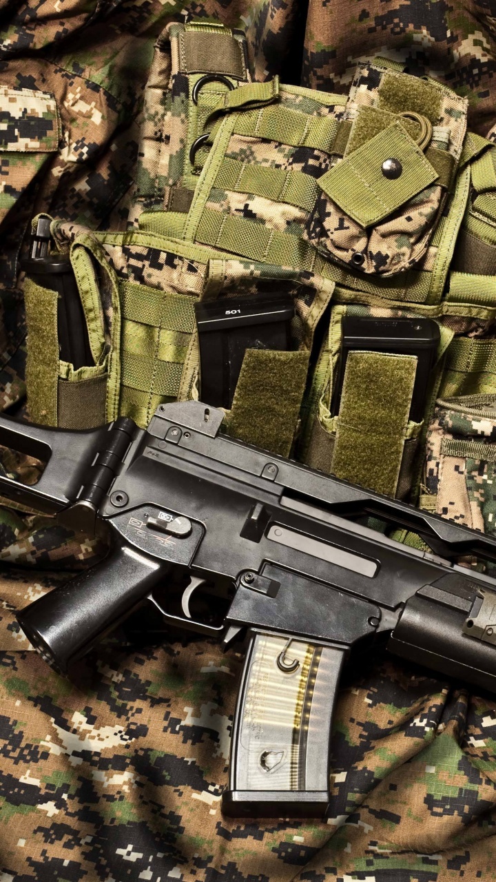 Heckler Koch G36, Heckler Koch, Firearm, Gun, Assault Rifle. Wallpaper in 720x1280 Resolution