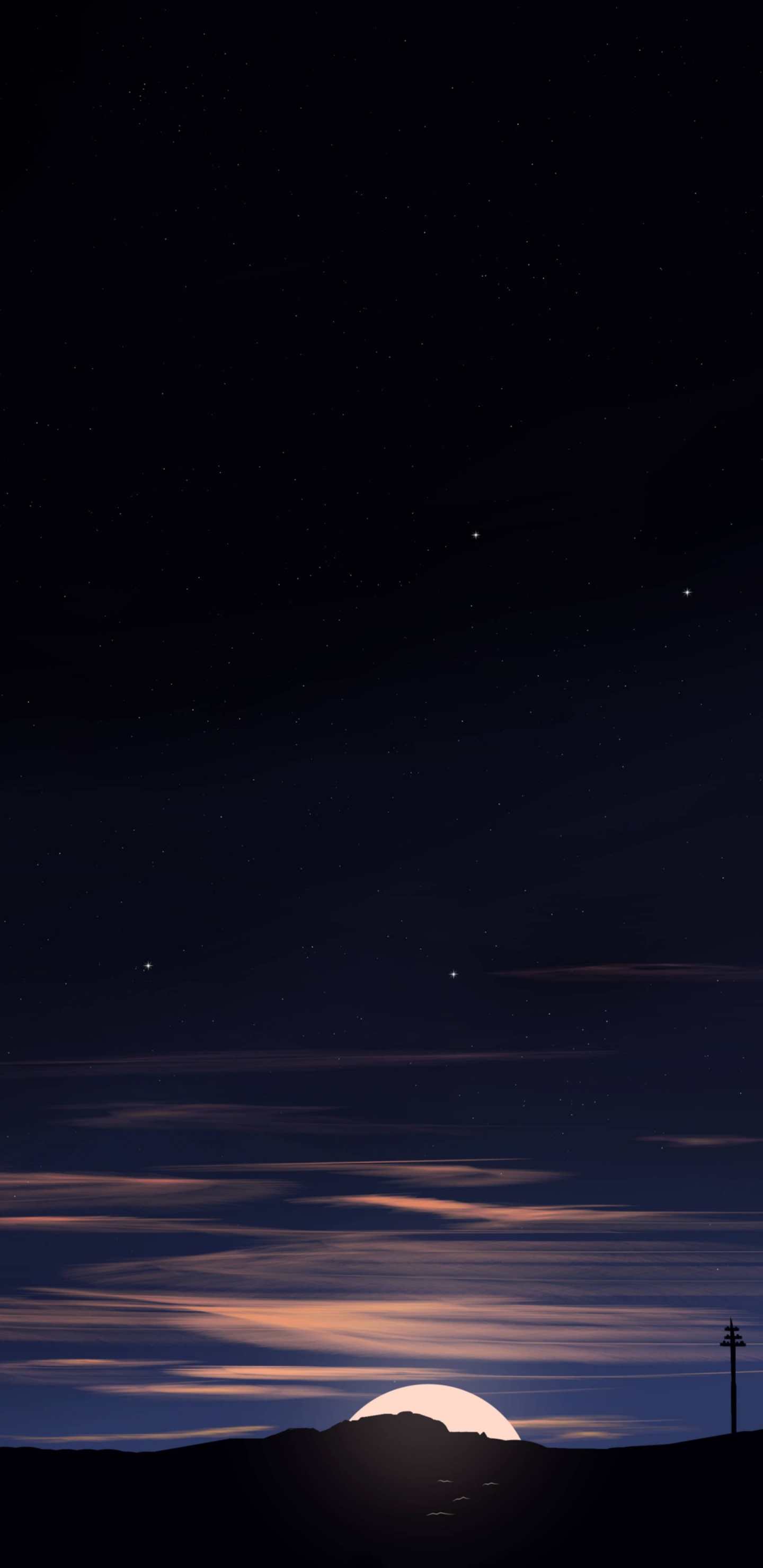 Atmosphäre, Cloud, Astronomisches Objekt, Naturlandschaft, Horizont. Wallpaper in 1440x2960 Resolution