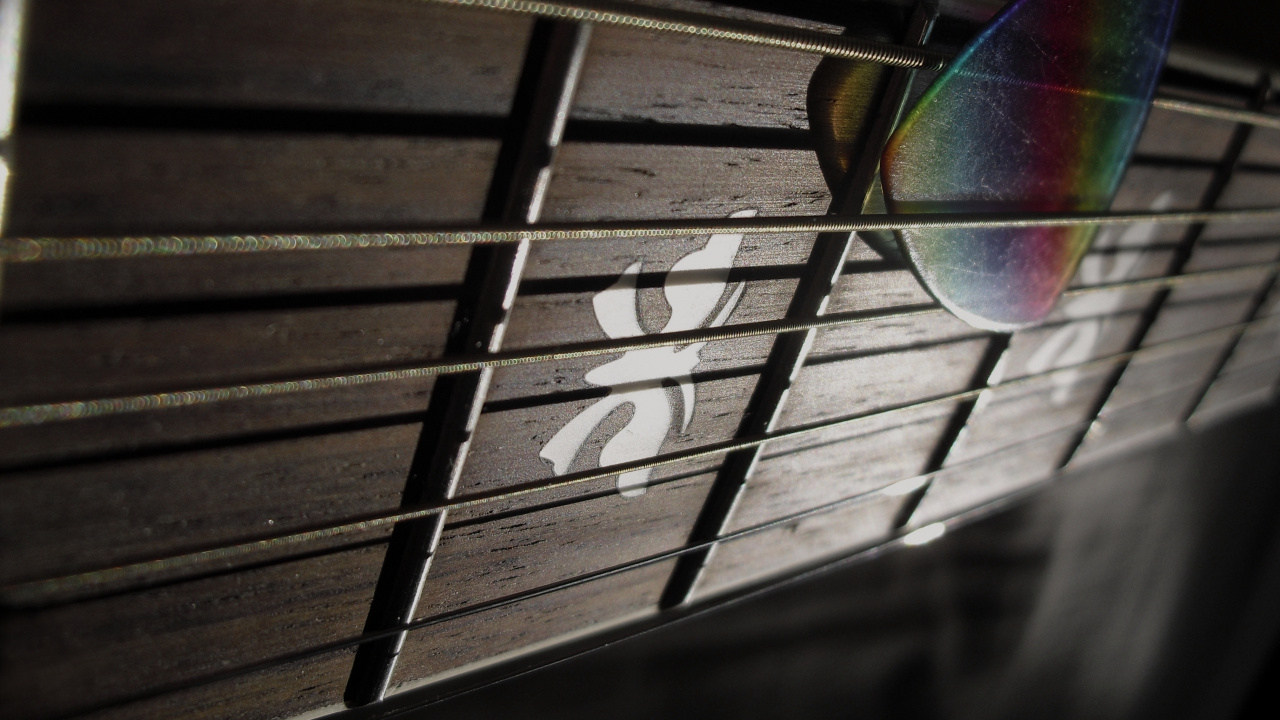Guitare, Frettes, Lumière, Ligne, Les Médiators. Wallpaper in 1280x720 Resolution