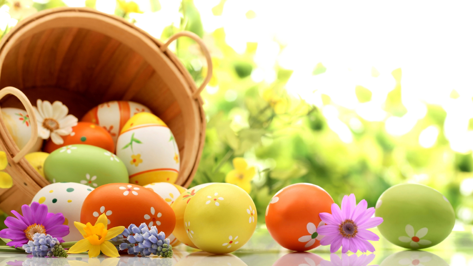Download 1920x1080 Wallpaper Easter Bunny, Easter Egg, Easter Basket, Holiday, Easter Easter Bunny, Easter Egg, Easter Basket, Holiday, Easter. Wallpaper in 1920x1080 Resolution