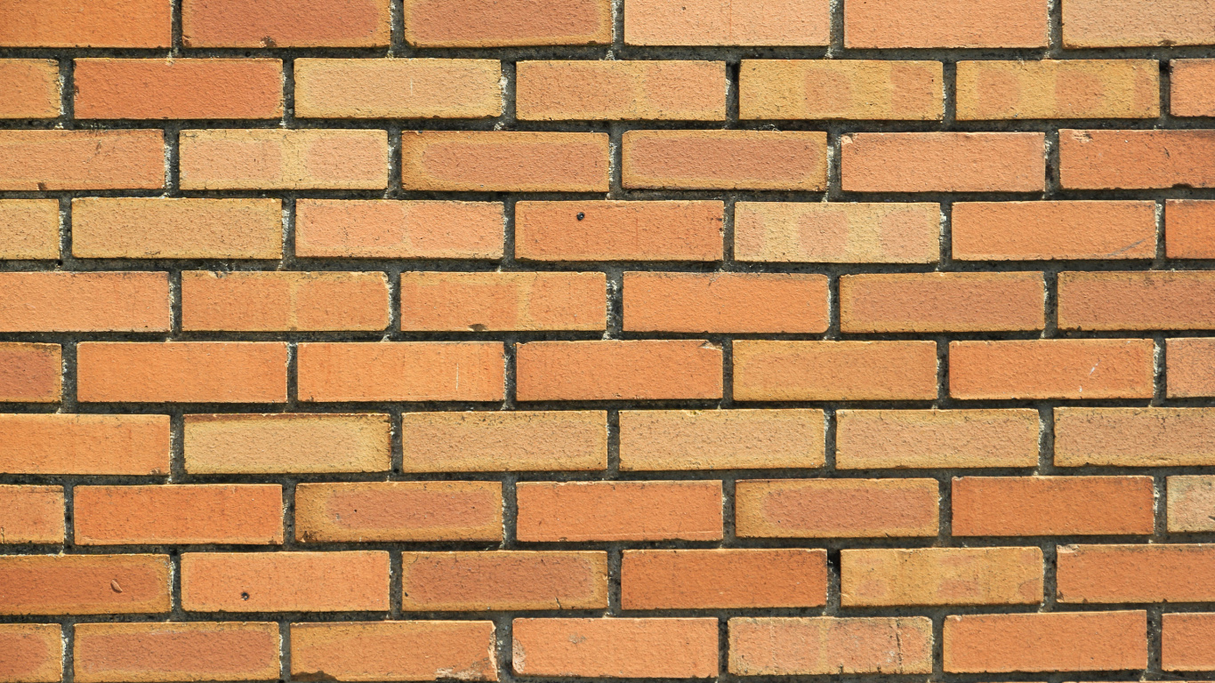 Mur de Briques Brunes et Noires. Wallpaper in 1366x768 Resolution