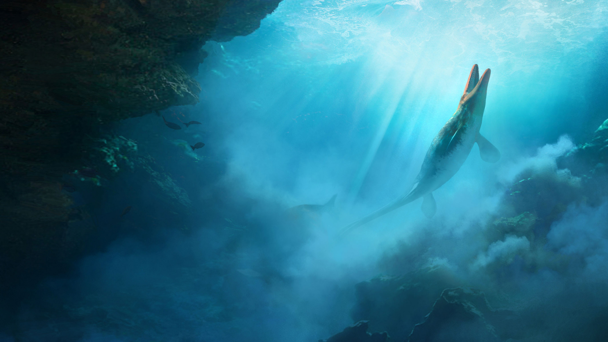 Godzilla-Szene, König Ghidorah, Monster, MonsterVers, Legendary Entertainment. Wallpaper in 2560x1440 Resolution