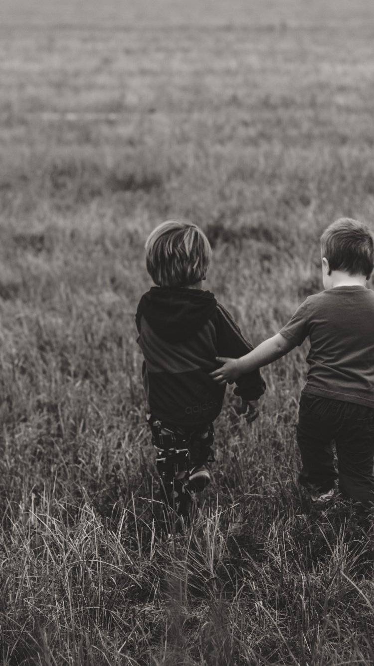 Grassland, Grass, Black, Grazing, Child. Wallpaper in 750x1334 Resolution