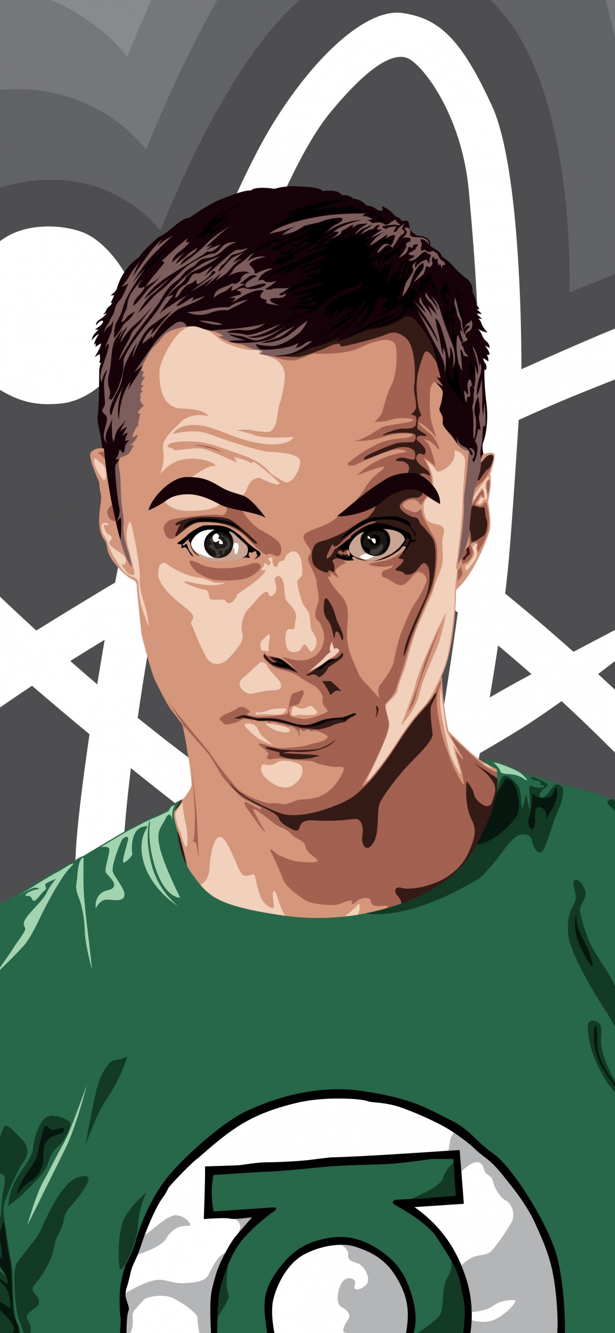 Hombre en Camisa de Cuello Redondo Verde. Wallpaper in 1242x2688 Resolution