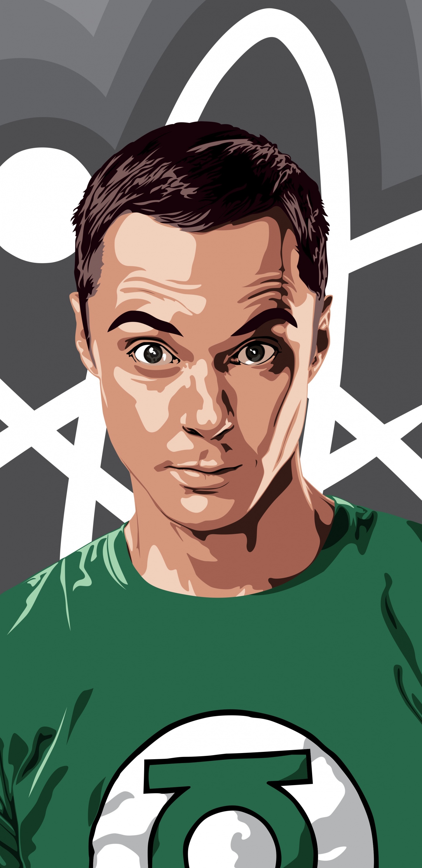 Hombre en Camisa de Cuello Redondo Verde. Wallpaper in 1440x2960 Resolution