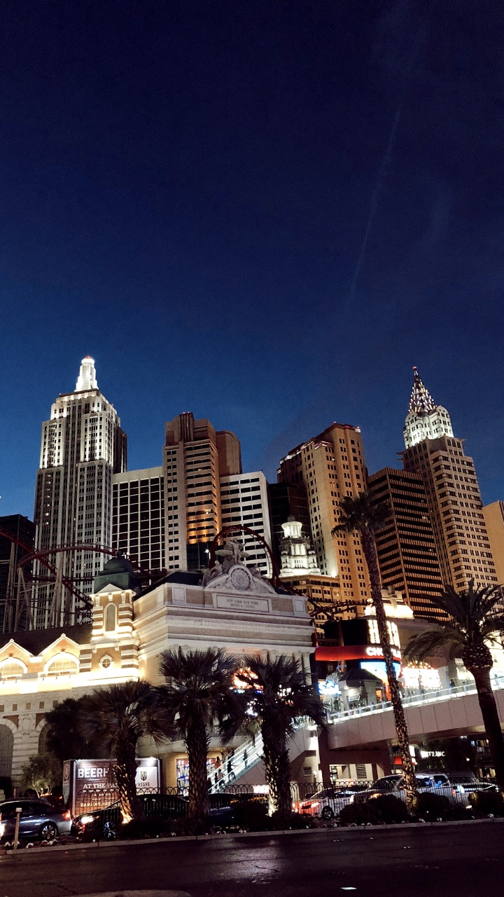 Las Vegas, USA, New York-New York Hotel Casino, Metropole, Tower Block. Wallpaper in 720x1280 Resolution