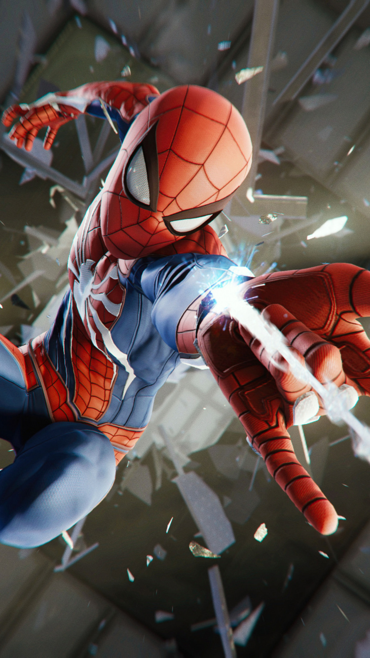 Spider-man, Insomniac Games, Figura de Acción, Espacio, Superhéroe. Wallpaper in 750x1334 Resolution