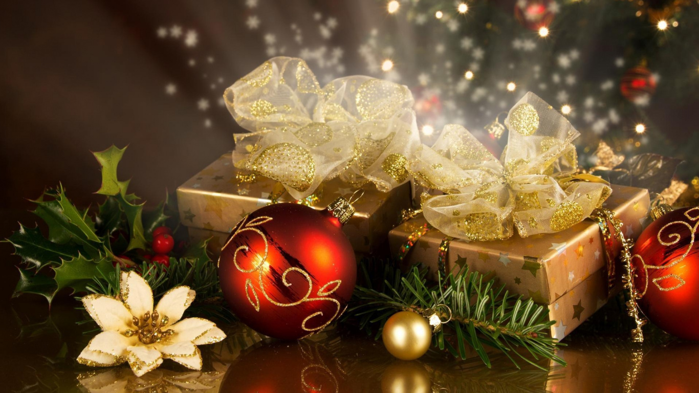 Weihnachten, Weihnachts-und Ferienzeit, Christmas Ornament, Weihnachtsdekoration, Stilleben. Wallpaper in 1366x768 Resolution