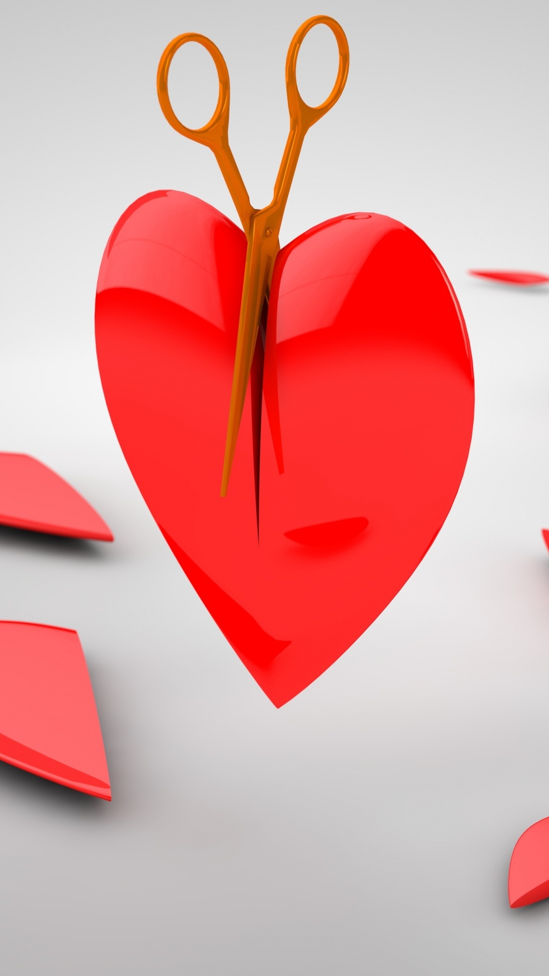 Papier en Forme de Coeur Rouge Découpé. Wallpaper in 1080x1920 Resolution