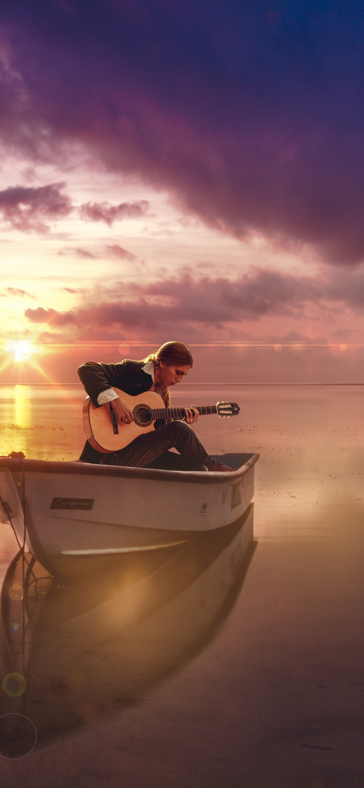 冷静, 地平线, 大海, 反射, 浪漫 壁纸 1242x2688 允许