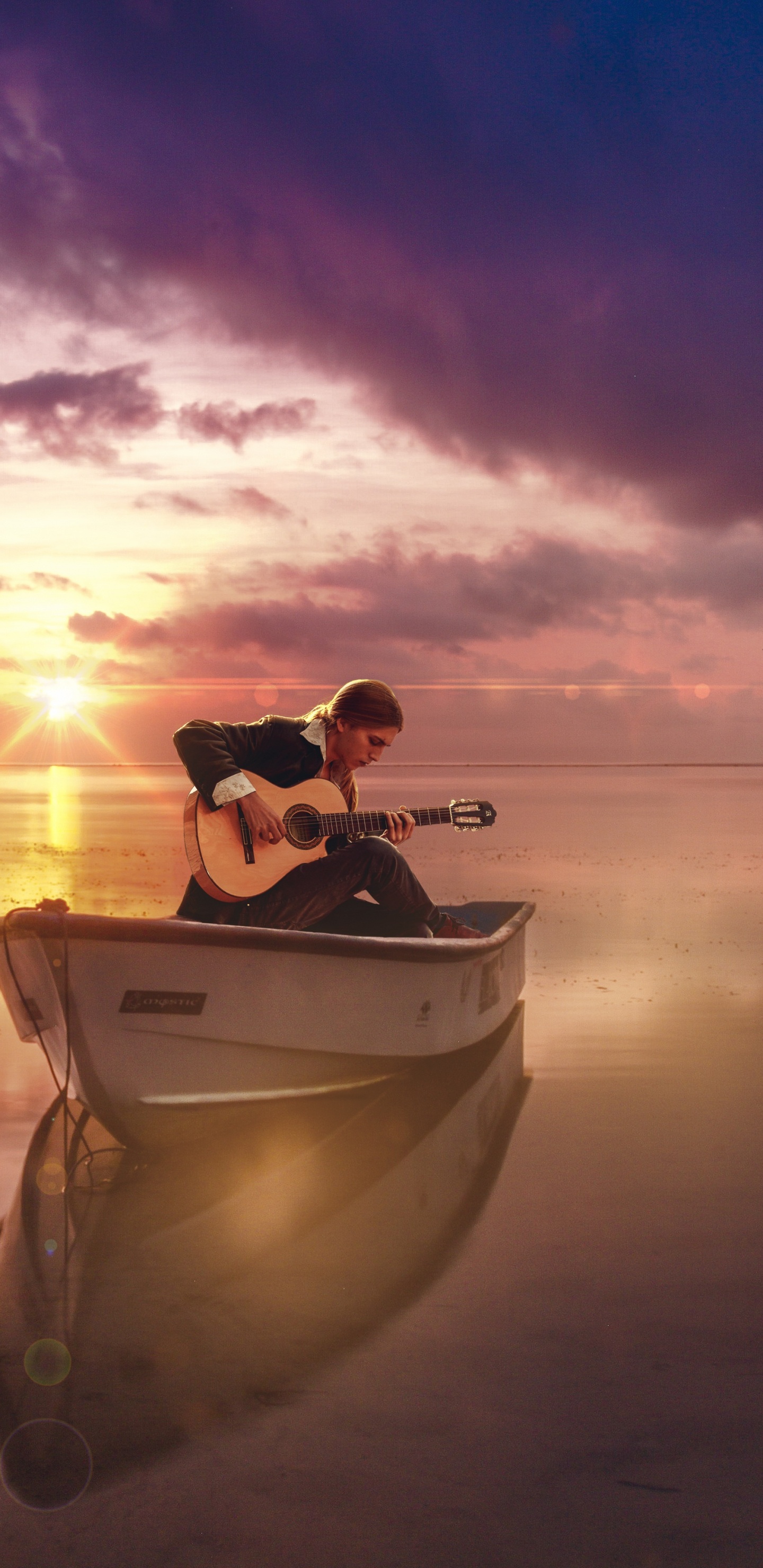 Canotage, Calme, Horizon, Mer, Réflexion. Wallpaper in 1440x2960 Resolution