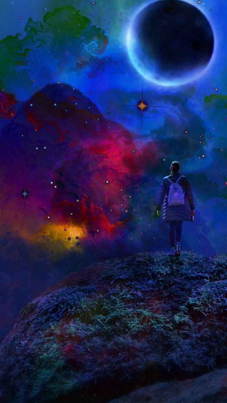 Nature, Atmosphere, Light, Natural Environment, People in Nature. Wallpaper in 750x1334 Resolution