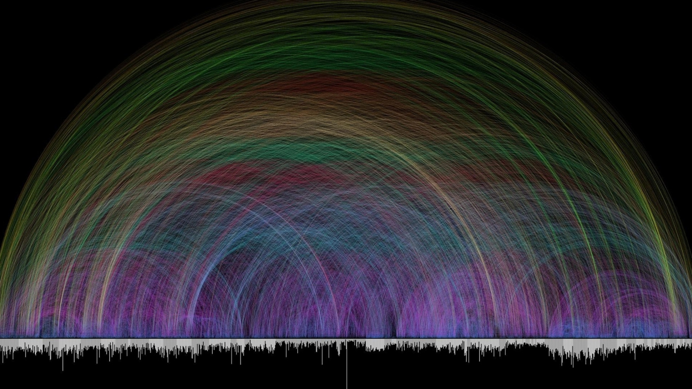 空间, 圆圈, 分形技术, 特效 壁纸 1366x768 允许