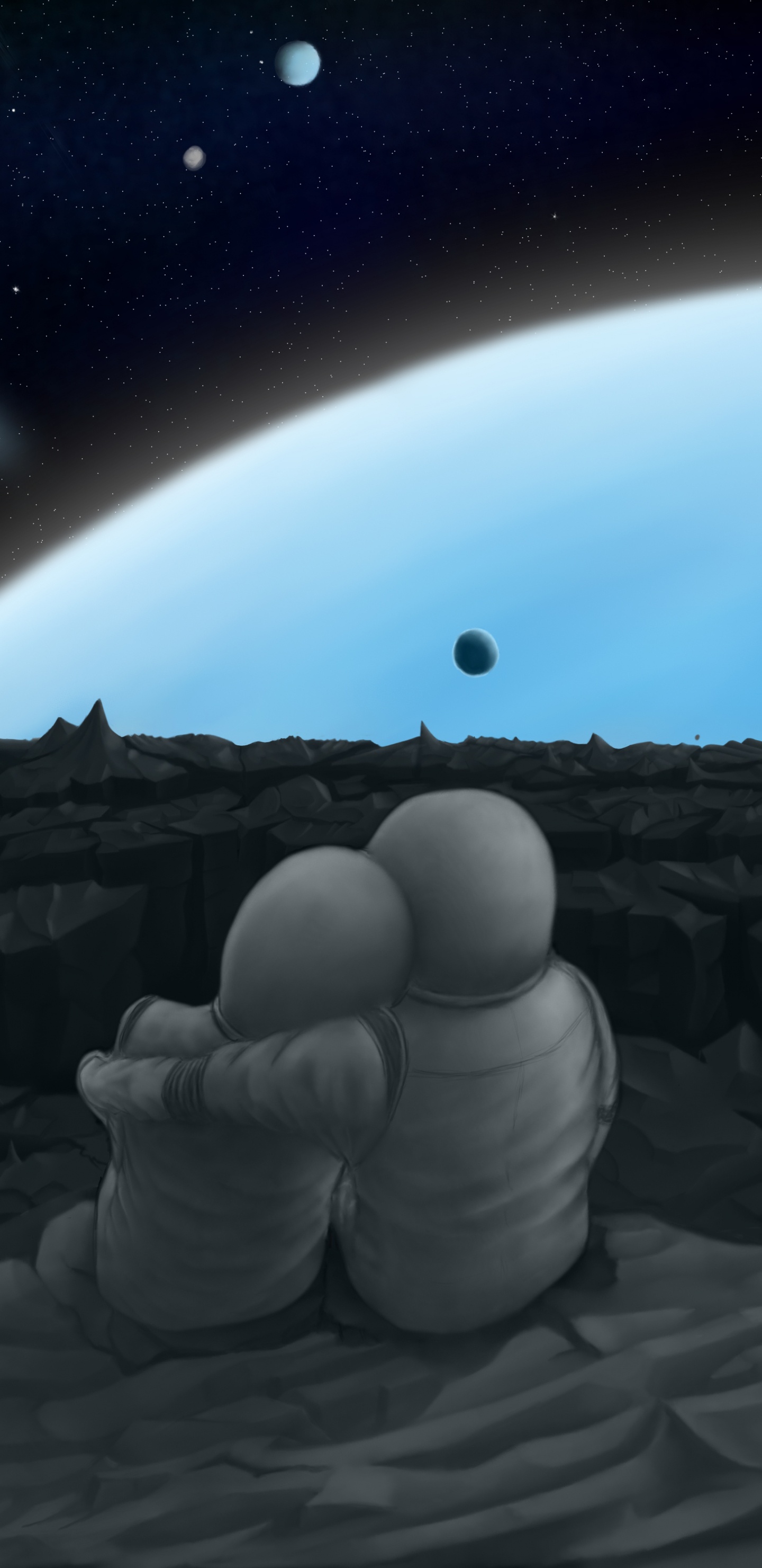 Pintura Abstracta en Blanco y Negro. Wallpaper in 1440x2960 Resolution