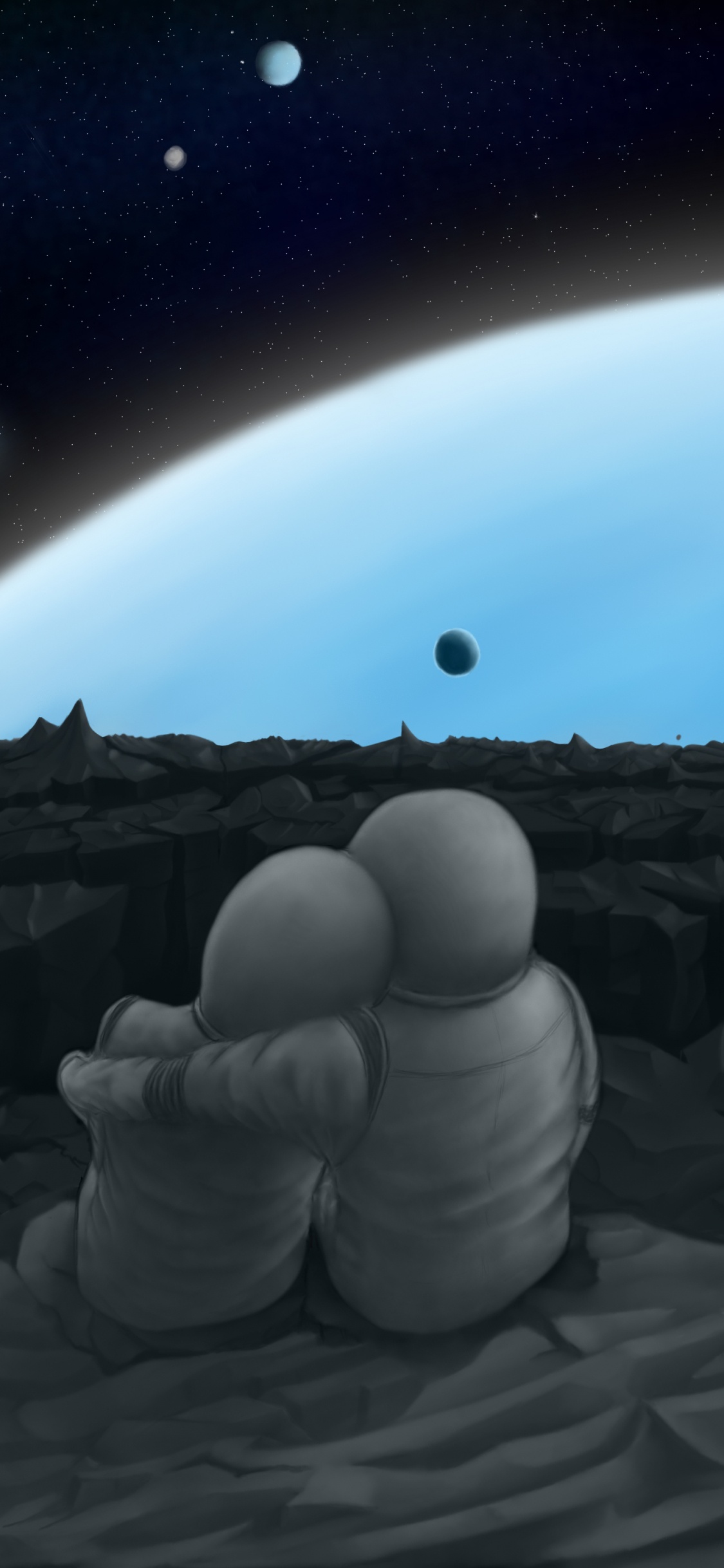 Weiße Und Schwarze Abstrakte Malerei. Wallpaper in 1125x2436 Resolution