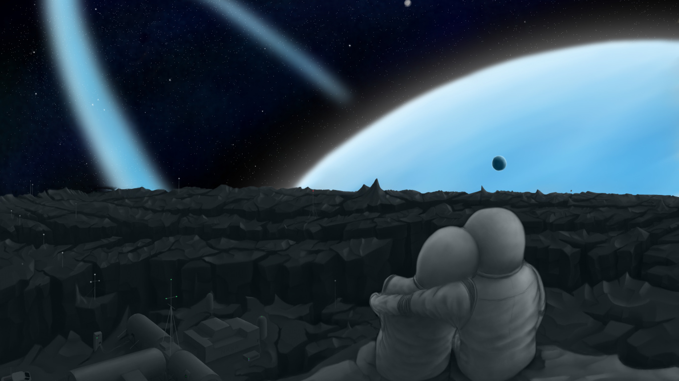 Weiße Und Schwarze Abstrakte Malerei. Wallpaper in 1366x768 Resolution