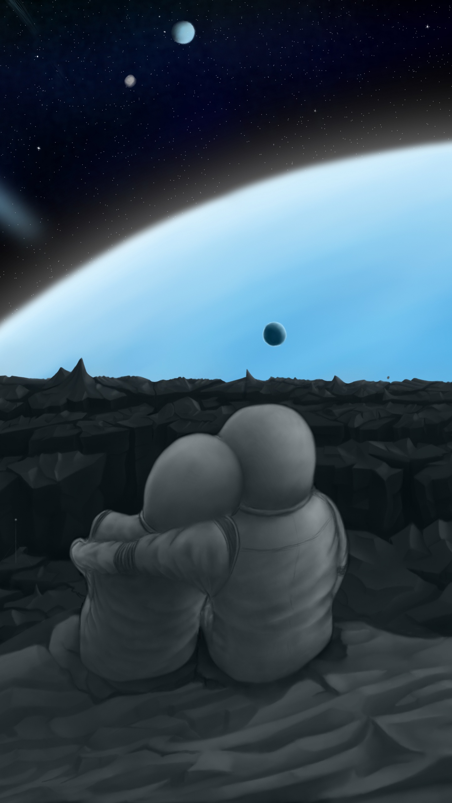 Weiße Und Schwarze Abstrakte Malerei. Wallpaper in 1440x2560 Resolution