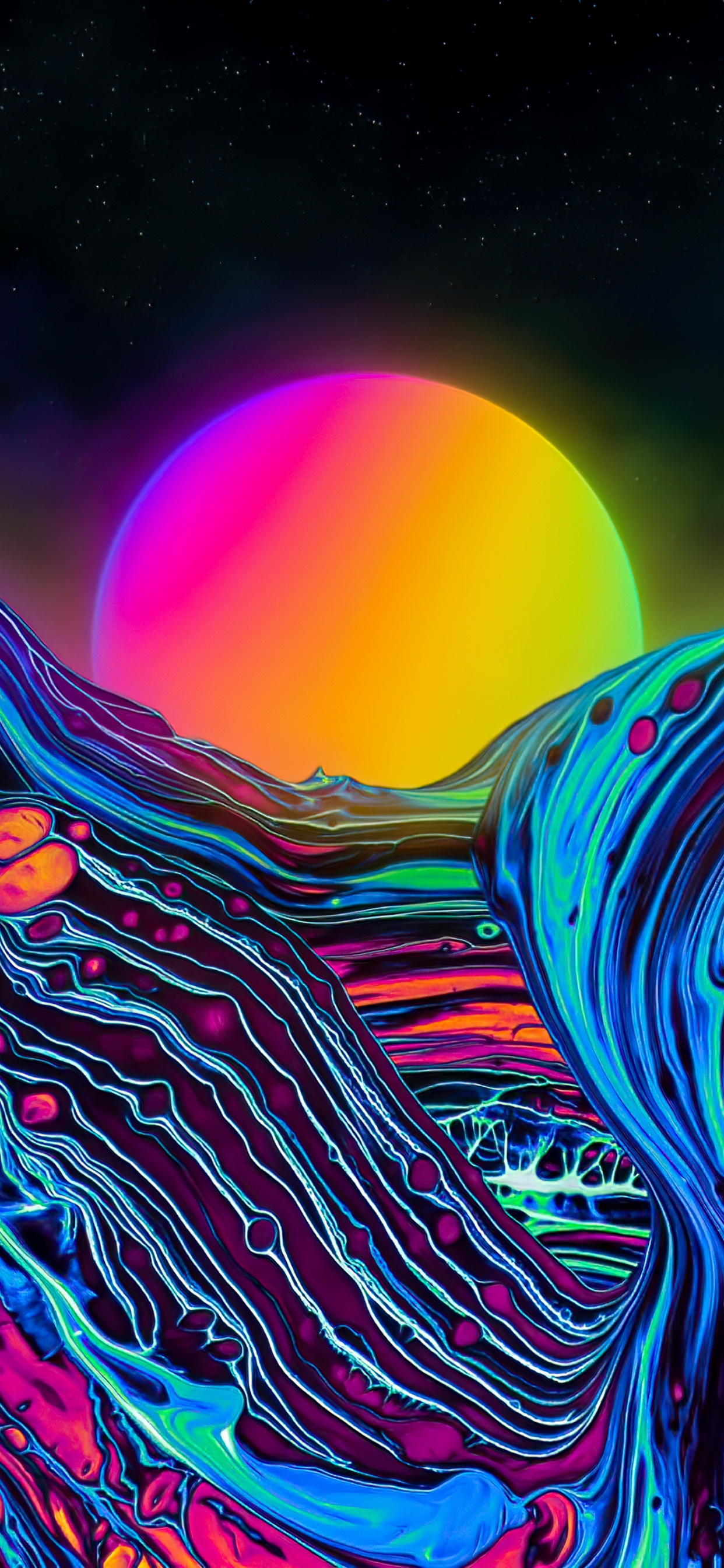 Fraktale Kunst, Kunst, Abstrakte Kunst, Digitale Kunst, Fraktal. Wallpaper in 1242x2688 Resolution