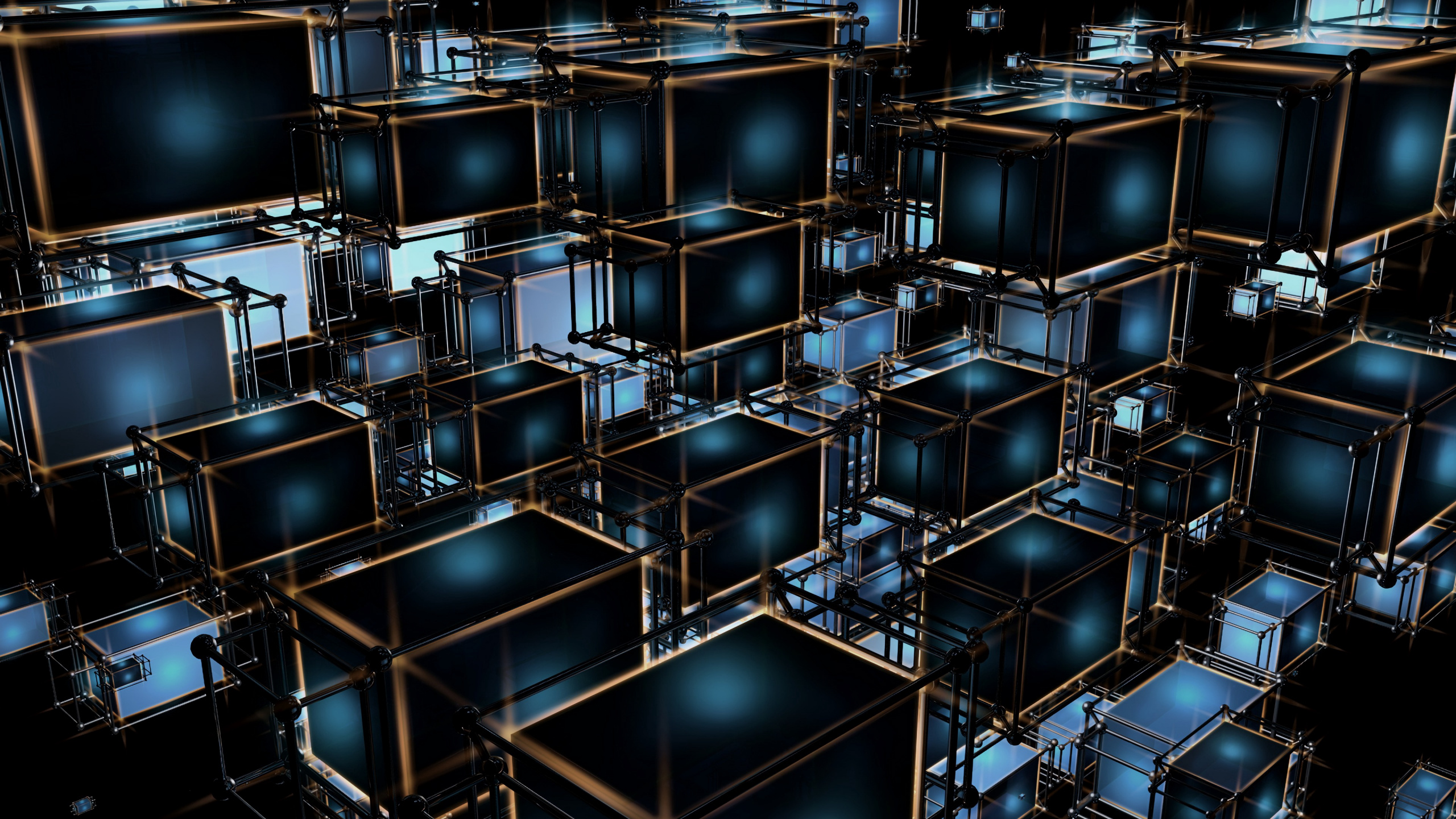 Schwarz-Weiß-Quadrat-Abbildung. Wallpaper in 2560x1440 Resolution