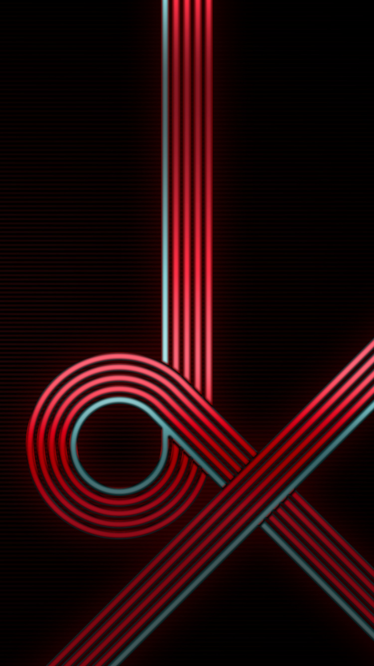 Rot-weiße Spirallinie. Wallpaper in 750x1334 Resolution