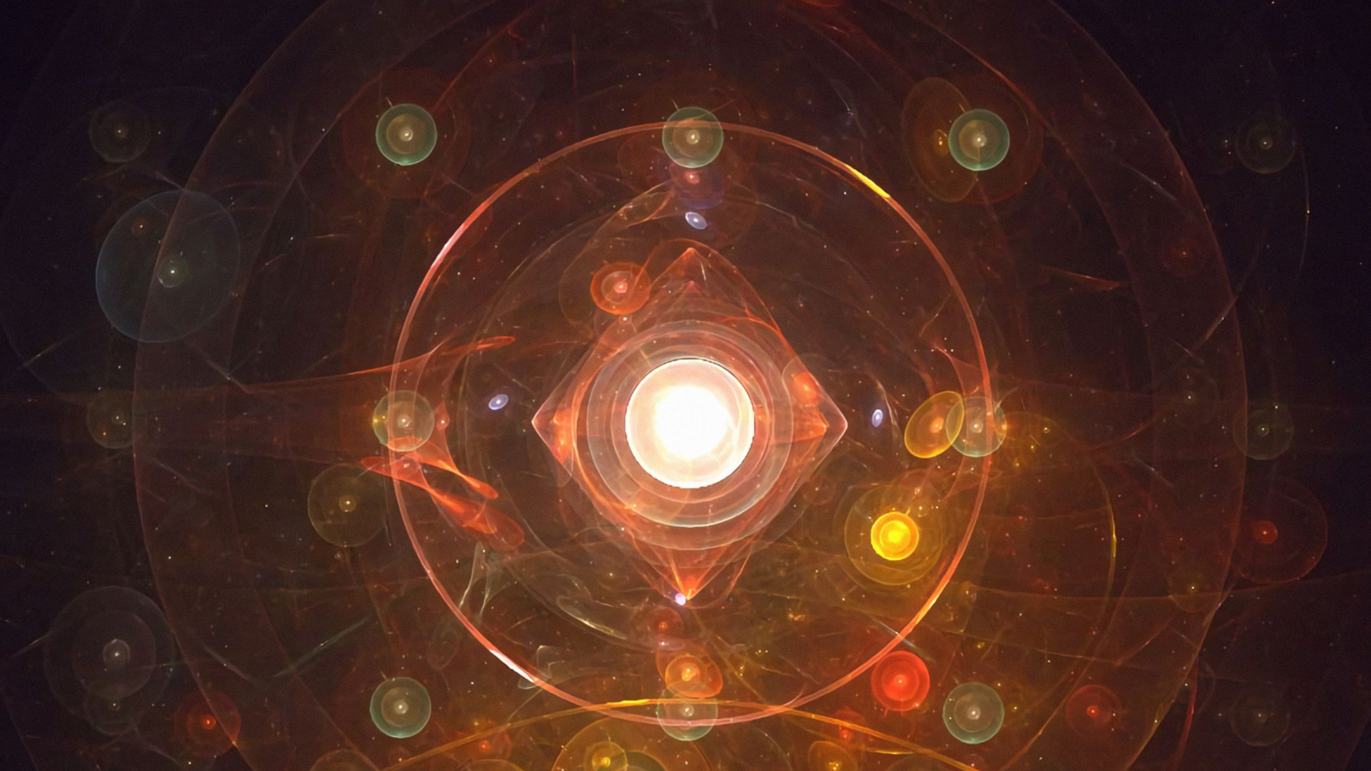 Luminaire Rouge et Jaune. Wallpaper in 1920x1080 Resolution