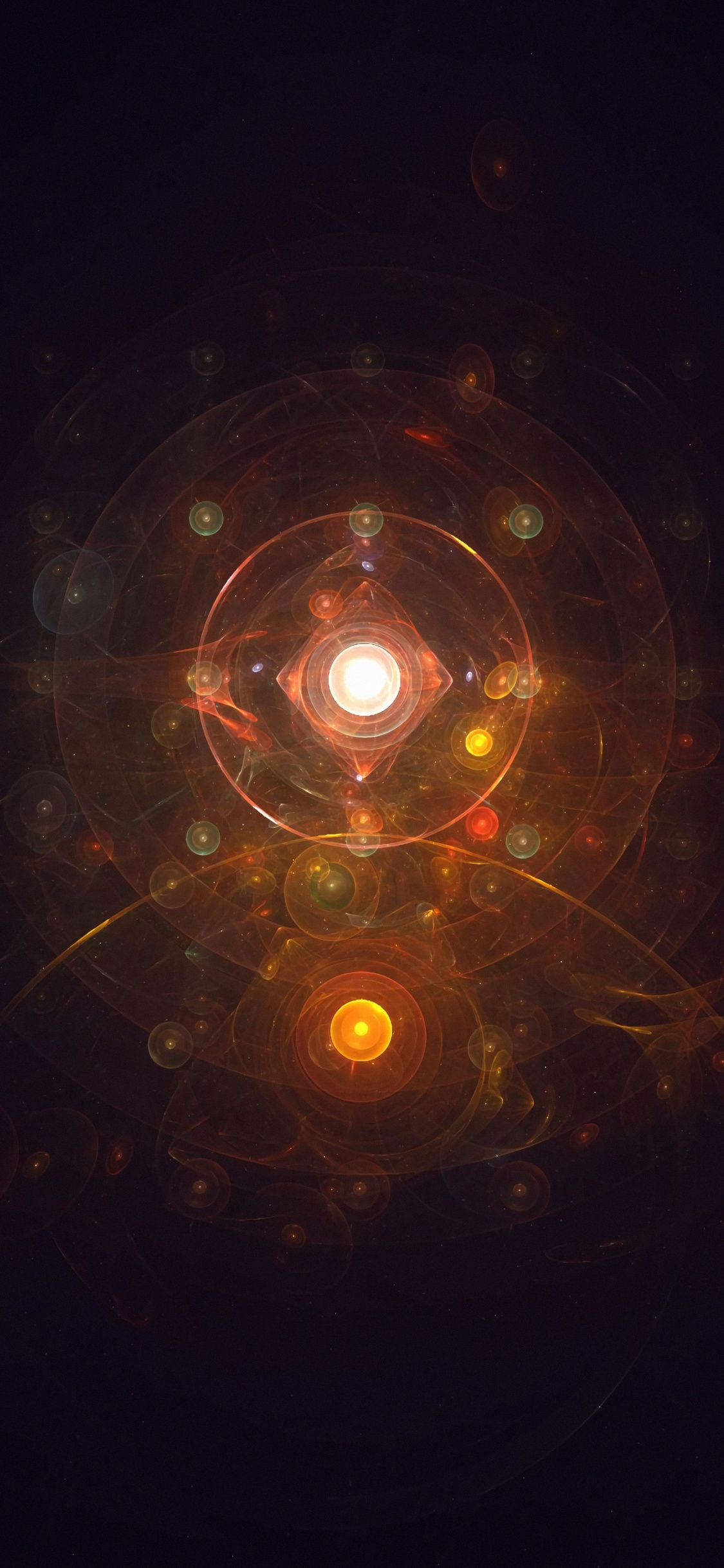 Lámpara Roja y Amarilla. Wallpaper in 1125x2436 Resolution