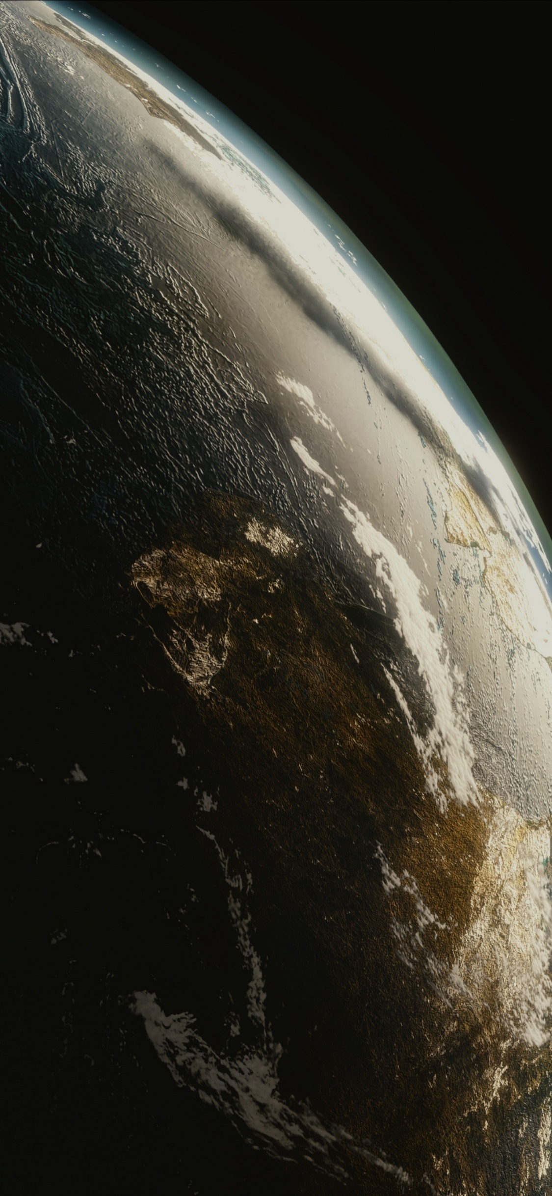 Braune Und Schwarze Abstrakte Malerei. Wallpaper in 1125x2436 Resolution