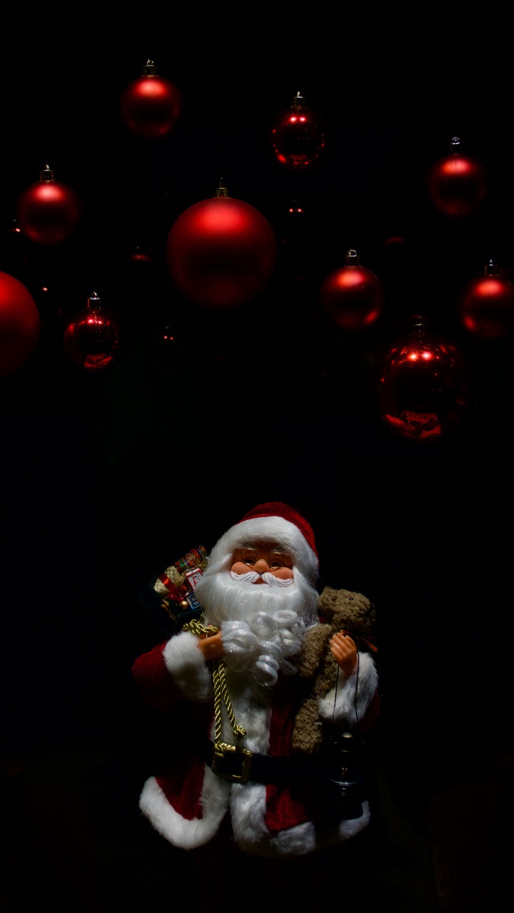 Christmas Day, Santa Claus, New Year, Red, Christmas. Wallpaper in 720x1280 Resolution
