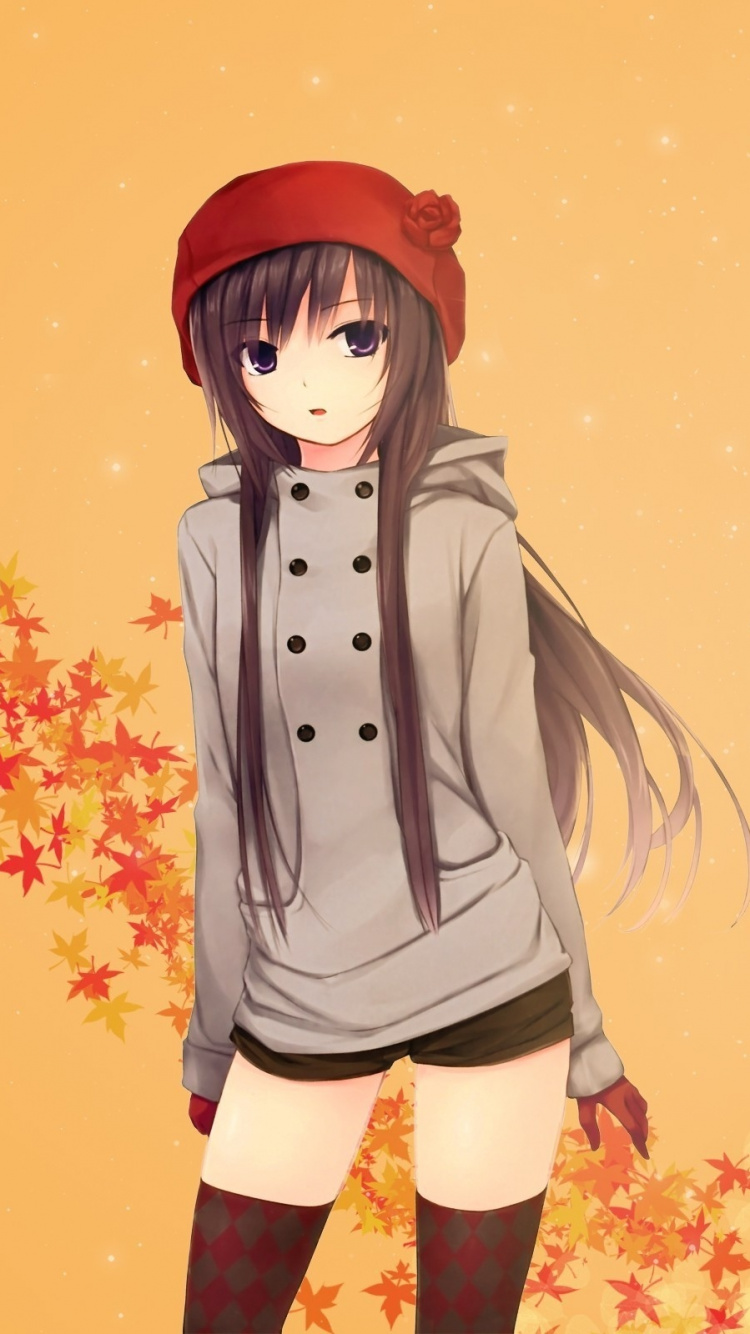 Mujer en Camisa de Manga Larga Blanca y Falda Negra Ilustración. Wallpaper in 750x1334 Resolution