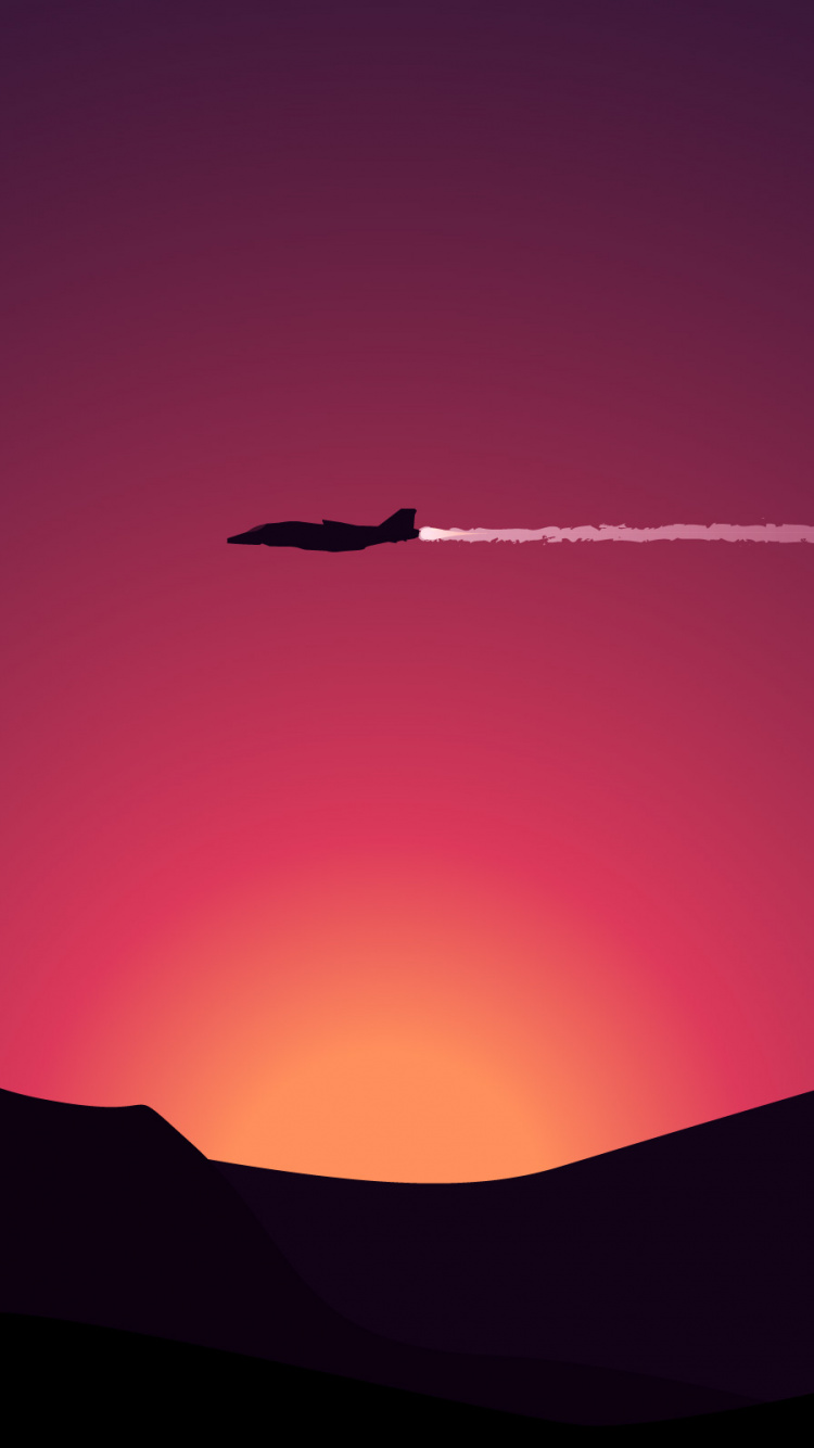 Silhouette de Personne au Sommet de la Montagne Pendant le Coucher du Soleil. Wallpaper in 750x1334 Resolution